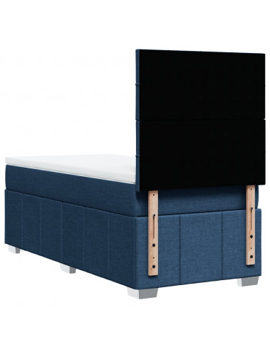 Giroletto a Molle con Materasso Blu 90x200 cm inTessuto