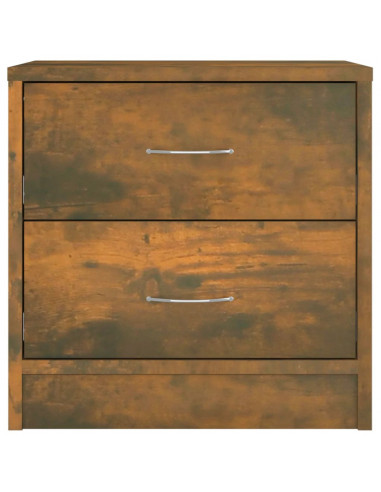 Comodino Rovere Fumo 40x30x40 cm in Legno Ingegnerizzato