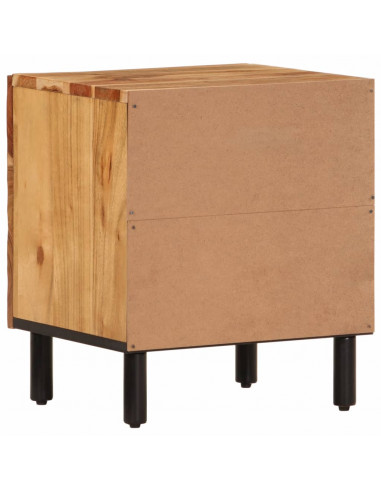 Comodini 2pz 40x33x46 cm in Legno Massello di Acacia