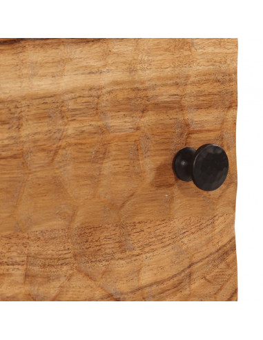 Comodini 2pz 40x33x46 cm in Legno Massello di Acacia