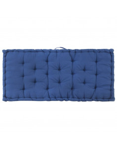 Cuscino per Pallet e Pavimento in Cotone 120x80x10 cm Blu Chiaro