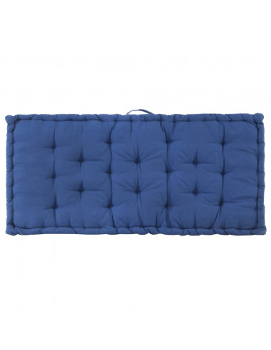 Cuscino per Pallet e Pavimento in Cotone 120x80x10 cm Blu Chiaro
