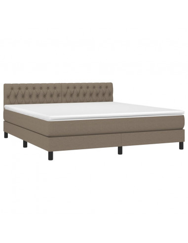 Giroletto a Molle con Materasso Tortora 180x200 cm in Tessuto