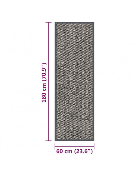 Zerbino Trapuntato 60x180 cm Marrone Chiaro
