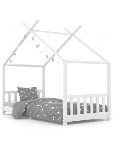 Giroletto per Bambini Bianco in Massello di Pino 90x200 cm