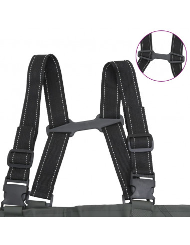 Wader con Stivali e Cintura Verde Scuro Taglia 44