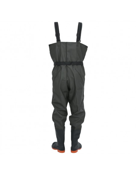 Wader con Stivali e Cintura Verde Scuro Taglia 44