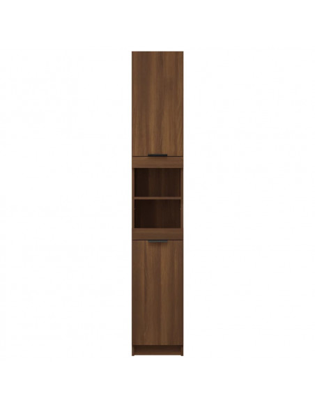Armadietto Bagno Rovere Marrone 32x34x188,5cm Legno Multistrato