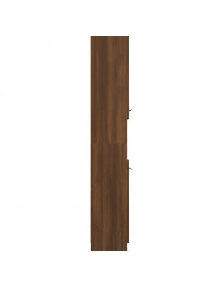 Armadietto Bagno Rovere Marrone 32x34x188,5cm Legno Multistrato