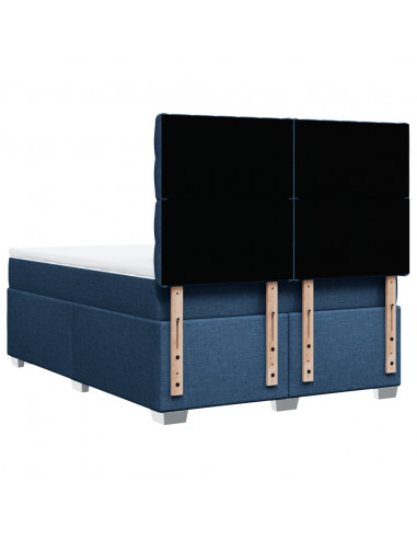 Giroletto a Molle con Materasso Blu 160x200 cm in Tessuto