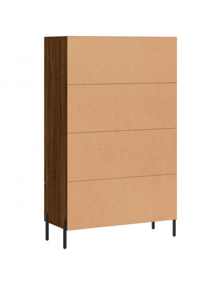 Credenza Rovere Marrone 69,5x31x115 cm in Legno Multistrato