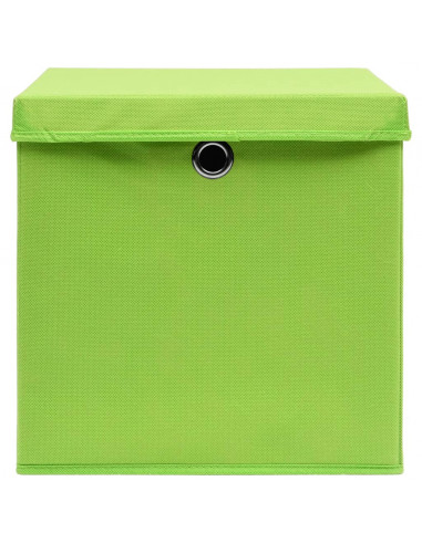 Contenitori con Coperchi 10 pz 28x28x28 cm Verde