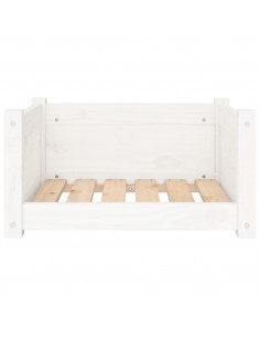 Cuccia per Cani Bianca 55,5x45,5x28cm in Legno Massello di Pino