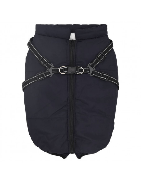 Cappotto Cani Imbracatura Impermeabile Riflettente Blu Navy 6XL
