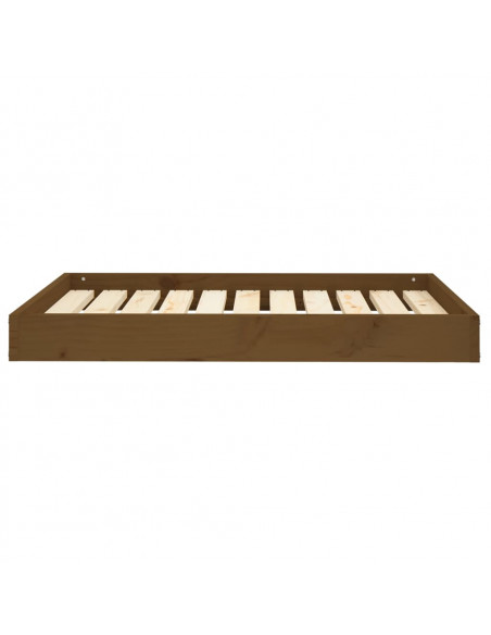 Cuccia per Cani Miele 91,5x64x9 cm in Legno Massello di Pino