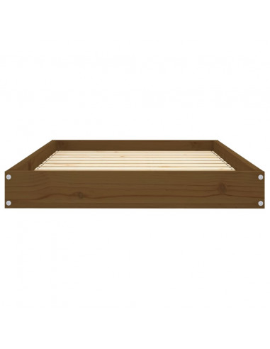 Cuccia per Cani Miele 91,5x64x9 cm in Legno Massello di Pino