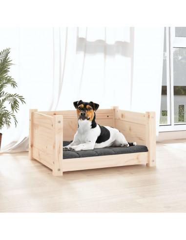 Cuccia per Cani 55,5x45,5x28 cm in Legno Massello di Pino