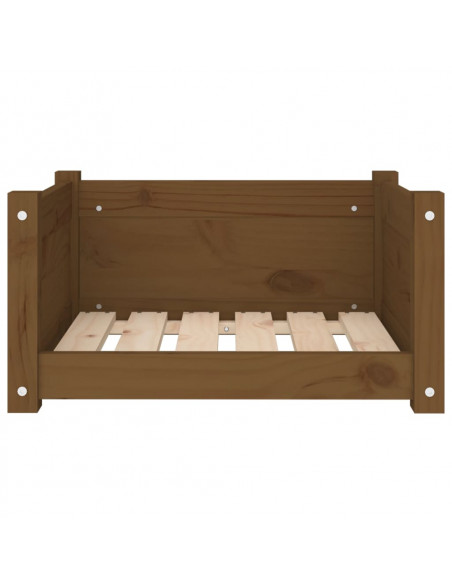 Cuccia per Cani Miele 55,5x45,5x28 cm Legno Massello di Pino