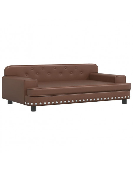 Divano per Bambini Marrone 90x53x30 cm in Similpelle