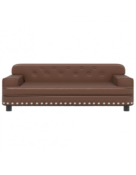 Divano per Bambini Marrone 90x53x30 cm in Similpelle