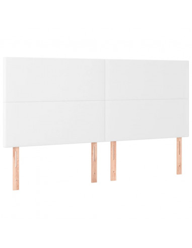 Giroletto con Testiera Bianco 180x200 cm in Similpelle