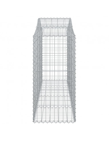 Cesti Gabbioni ad Arco 3 pz 200x50x100/120 cm Ferro Zincato