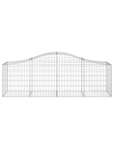 Cesti Gabbioni ad Arco 12 pz 200x50x60/80 cm Ferro Zincato