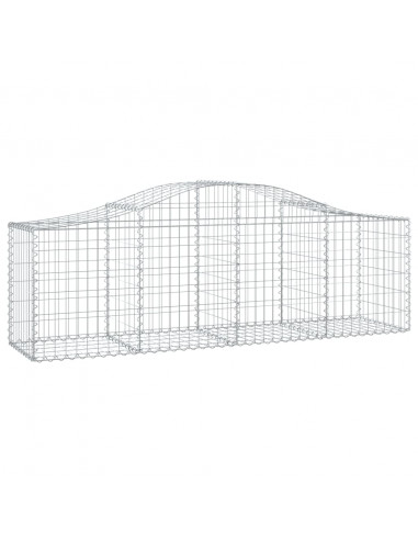Cesti Gabbioni ad Arco 9 pz 200x50x60/80 cm Ferro Zincato