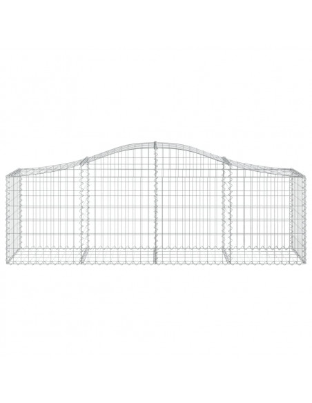 Cesti Gabbioni ad Arco 20 pz 200x50x60/80 cm Ferro Zincato