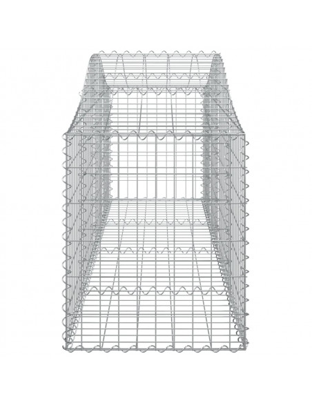 Cesti Gabbioni ad Arco 20 pz 200x50x60/80 cm Ferro Zincato