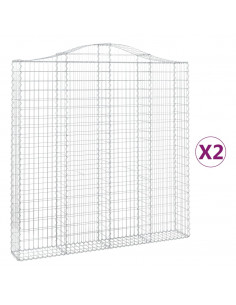 Cesti Gabbioni ad Arco 2 pz 200x30x200/220 cm Ferro Zincato 2