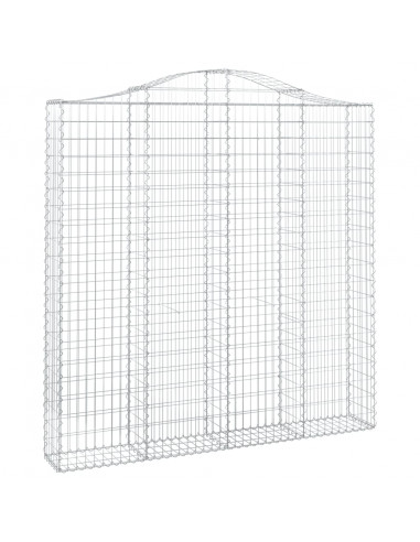 Cesti Gabbioni ad Arco 2 pz 200x30x200/220 cm Ferro Zincato