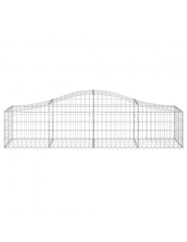 Cesti Gabbioni ad Arco 15 pz 200x50x40/60 cm Ferro Zincato