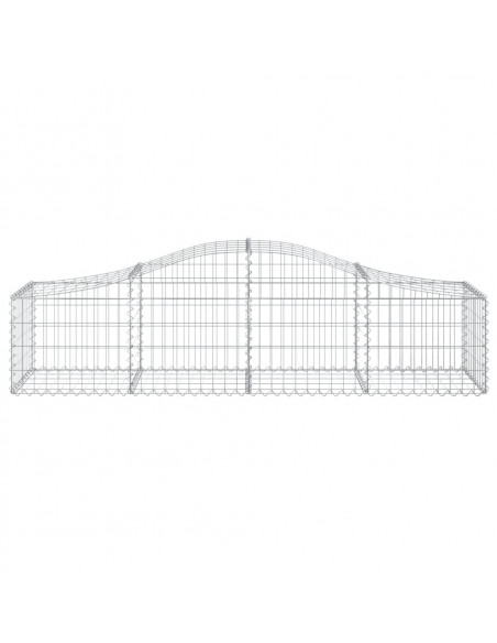 Cesti Gabbioni ad Arco 15 pz 200x50x40/60 cm Ferro Zincato