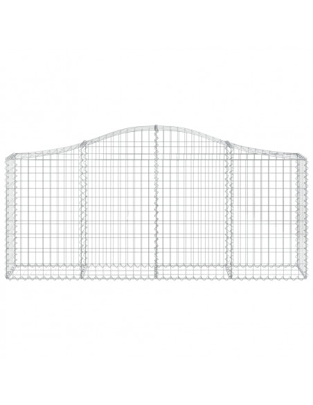Cesti Gabbioni ad Arco 40 pz 200x30x80/100 cm Ferro Zincato