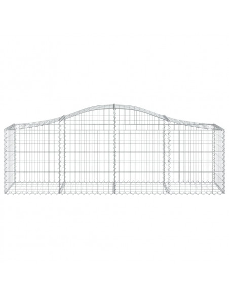 Cesti Gabbioni ad Arco 6 pz 200x50x60/80 cm Ferro Zincato