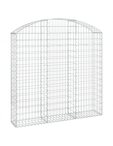 Cesto Gabbione ad Arco 150x30x140/160 cm Ferro Zincato