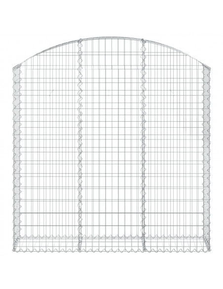 Cesto Gabbione ad Arco 150x30x140/160 cm Ferro Zincato