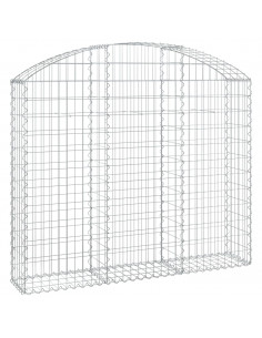 Cesto Gabbione ad Arco 150x30x120/140 cm Ferro Zincato 2
