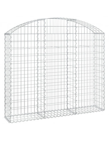 Cesto Gabbione ad Arco 150x30x120/140 cm Ferro Zincato