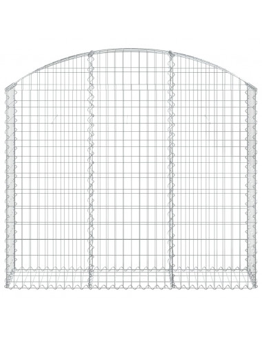 Cesto Gabbione ad Arco 150x30x120/140 cm Ferro Zincato
