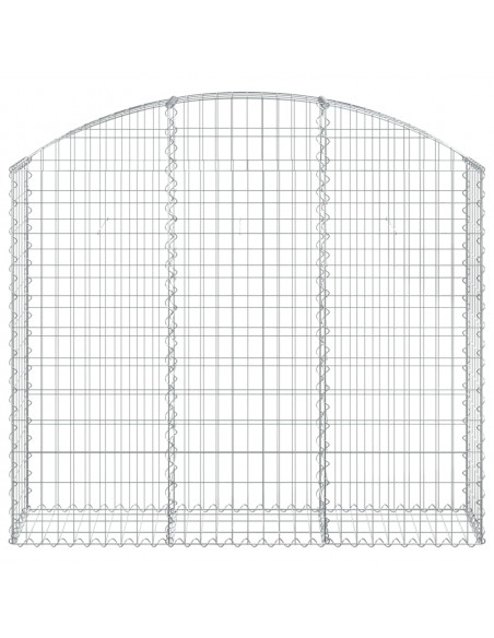 Cesto Gabbione ad Arco 150x30x120/140 cm Ferro Zincato