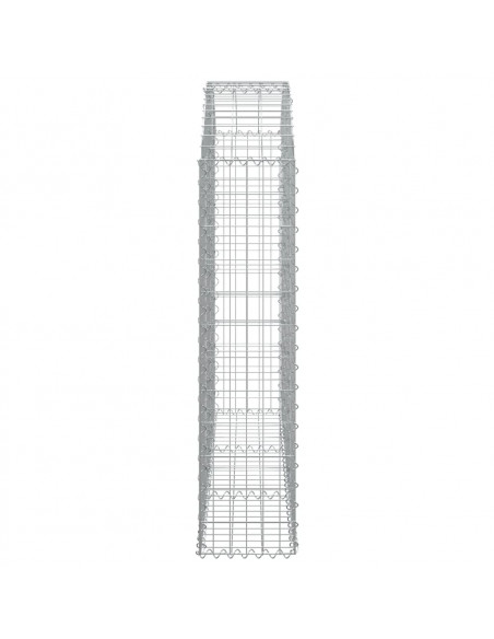 Cesto Gabbione ad Arco 150x30x120/140 cm Ferro Zincato