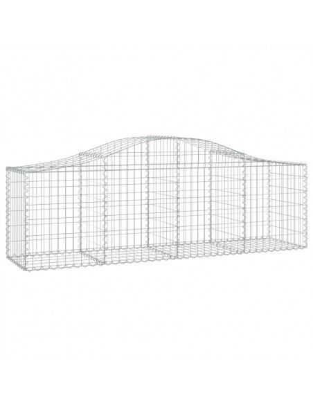 Cesti Gabbioni ad Arco 8 pz 200x50x60/80 cm Ferro Zincato