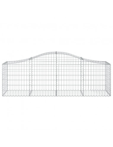 Cesti Gabbioni ad Arco 8 pz 200x50x60/80 cm Ferro Zincato