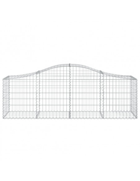 Cesti Gabbioni ad Arco 8 pz 200x50x60/80 cm Ferro Zincato