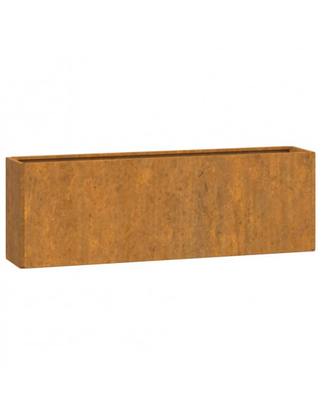 Fioriere da Parete 2 pz Ruggine in Acciaio Corten 53x10x17 cm