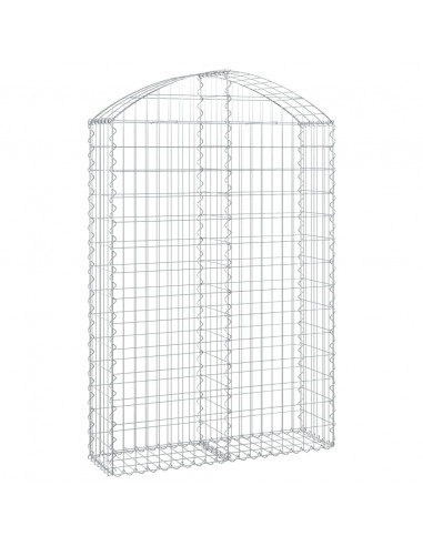 Cesto Gabbione ad Arco 100x30x140/160 cm Ferro Zincato