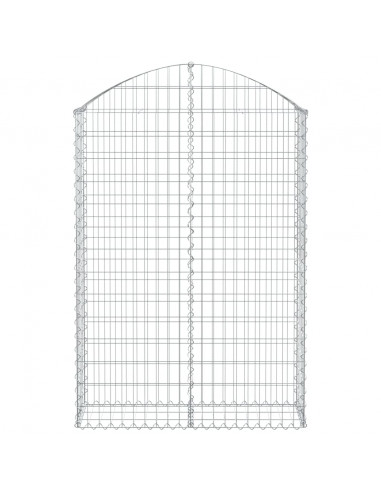 Cesto Gabbione ad Arco 100x30x140/160 cm Ferro Zincato