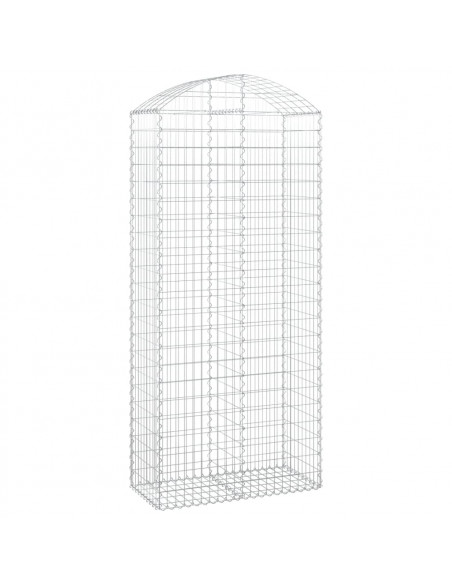 Cesto Gabbione ad Arco 100x50x220/240 cm Ferro Zincato